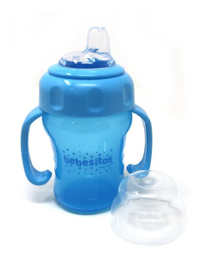 Vaso Entrenador Antiderrame 210 Ml 7 Oz Bebesitos Color Azul