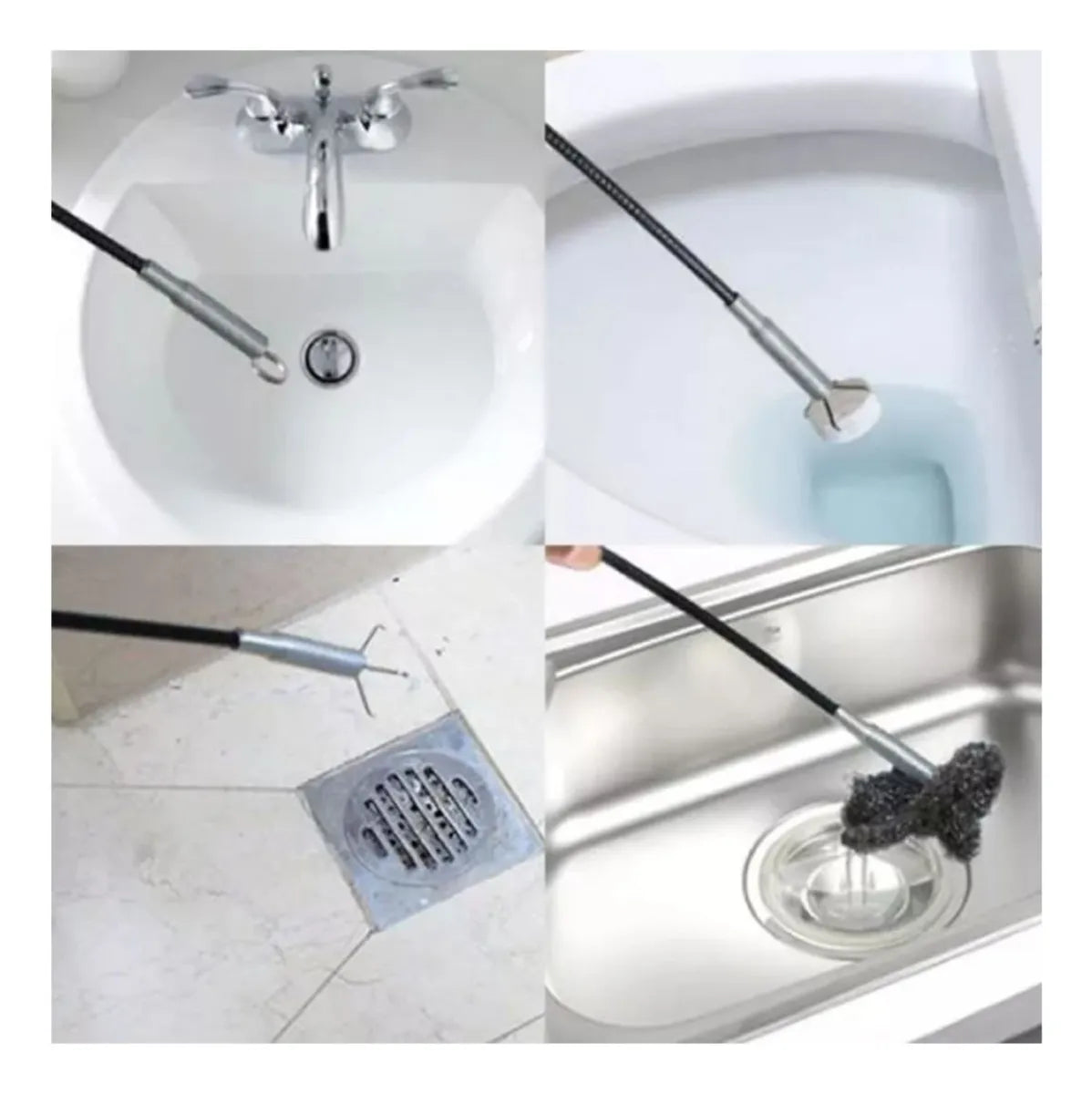 Sonda Destapa Cañería 1.60cm Lavamanos, Baños, Tinas, Duchas