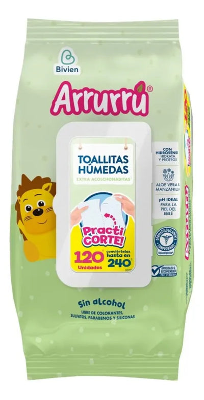 12 Toallitas Arrurru Aloe X 120