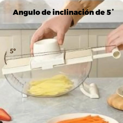 Mandolina Cortador Verduras Rallador Queso Papas Espiral Blanco