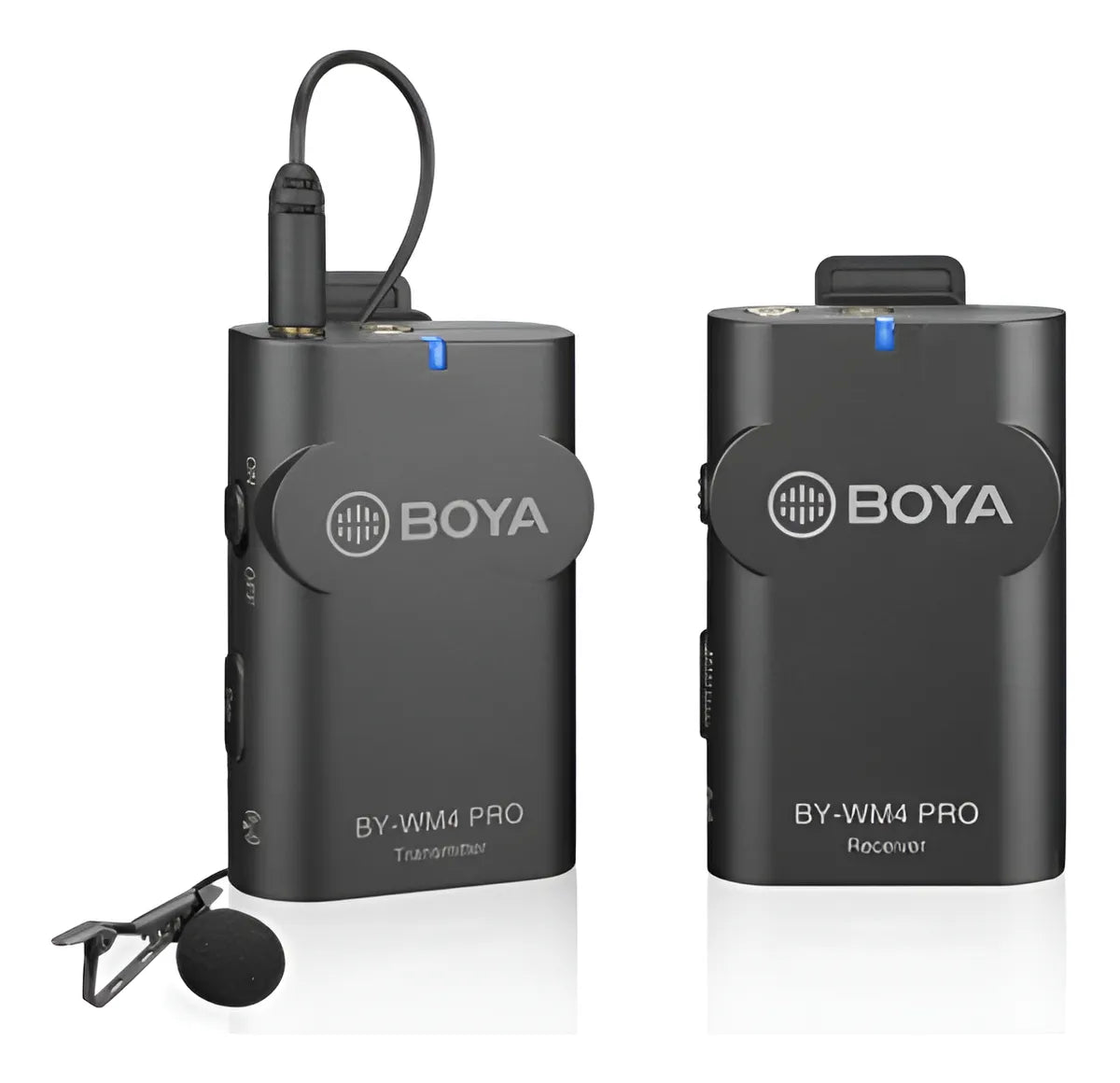Micrófono inalámbrico de solapa Boya Bywm4 para smartphone y cámara, color negro