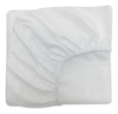 Sábana Ajustable Para Colchón Corral Color Blanco Diseño De La Tela Lisa