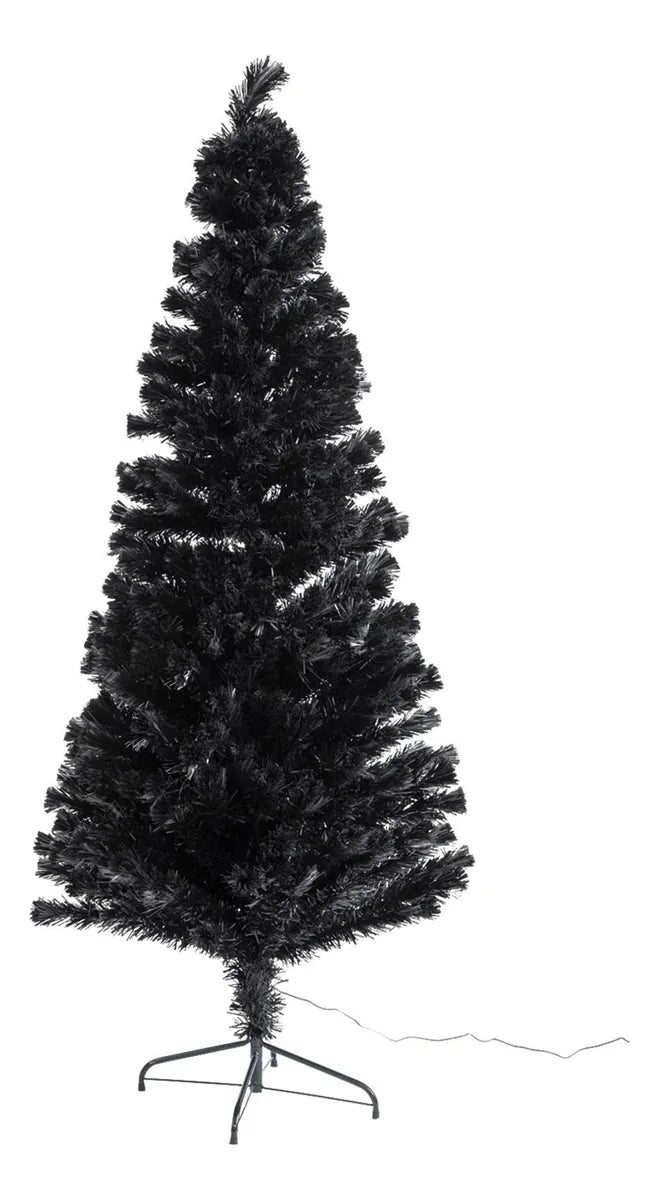 Árbol De Navidad Negro Fibra Óptica 210 Dear Santa