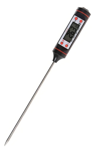 Termometro Digital De Cocina Pinche Alimentos Y Liquidos Color Negro