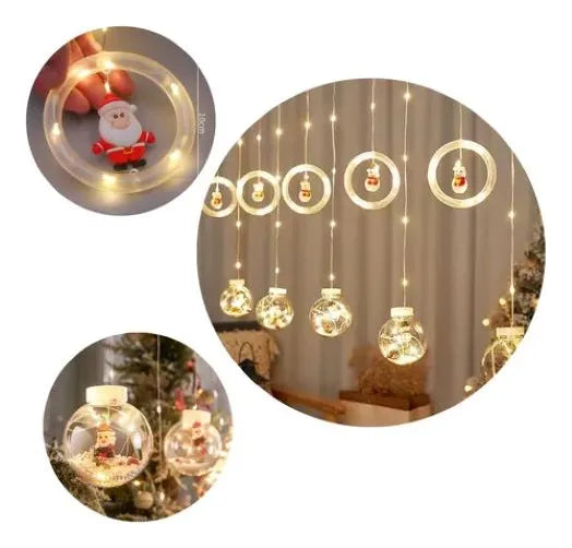 Instalación Luces Navideñas Aro Bola Figuras Navidad Multicolor