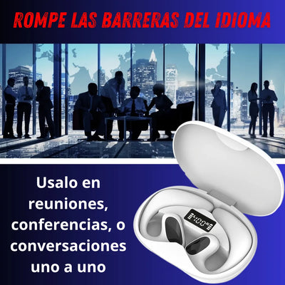 Auriculares Audifonos De Traduccion Simultanea De Idiomas Negro