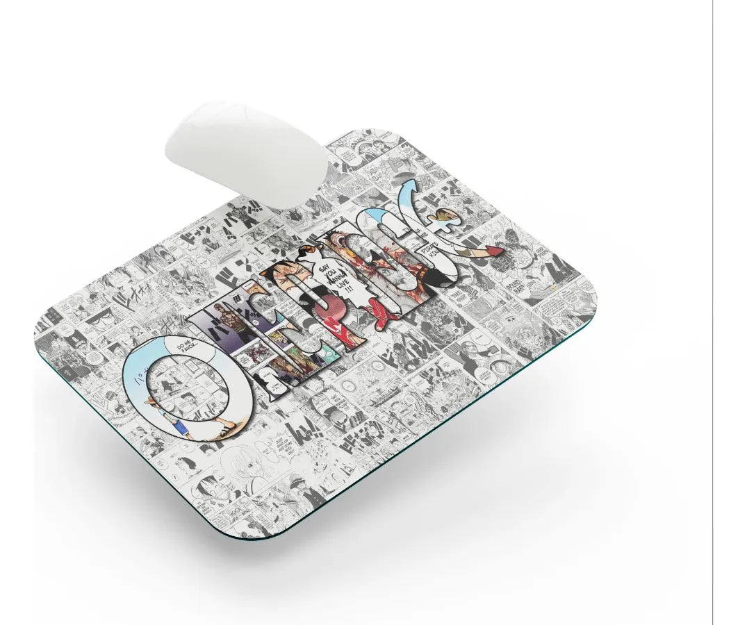 One Piece Anime Mouse Pad Personalizado + Obsequio Blanco