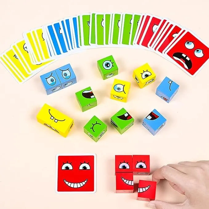 Cubos Rubik´s Caritas -juego De Mesa-rompecabezas De Madera