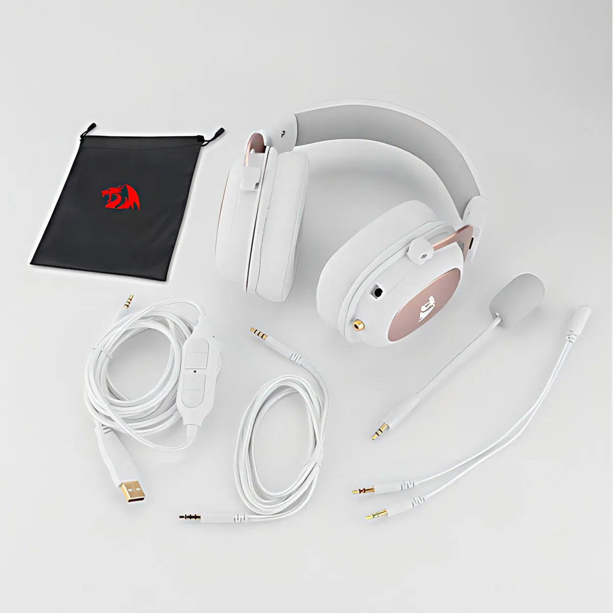 Auriculares Gamer Redragon Zeus H510w White Color Blanco