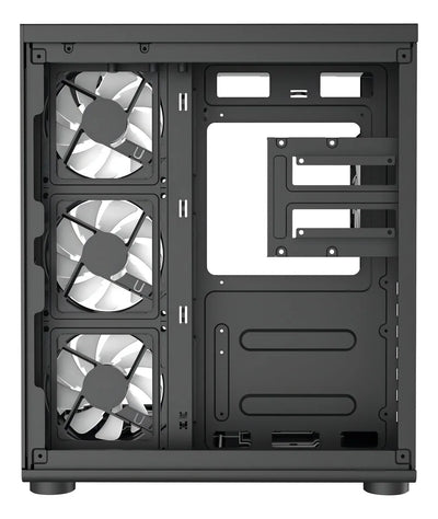 Chasis Gamer Iceberg Crystal Cube S Black 6 Fans Argb