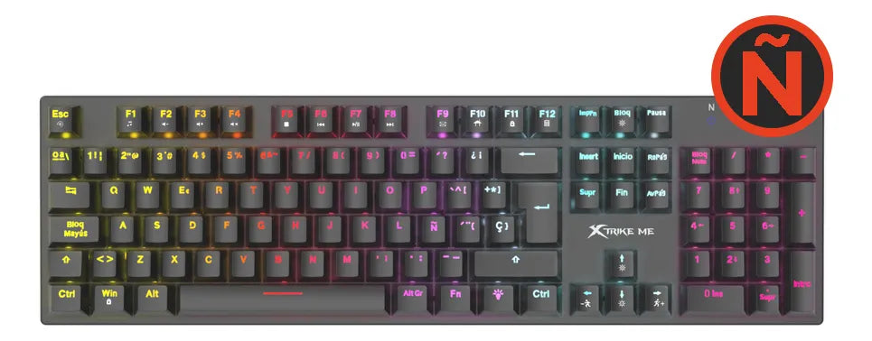 Teclado Gamer Mecanico Retroiluminado Usb Xtrike Me Gk-988