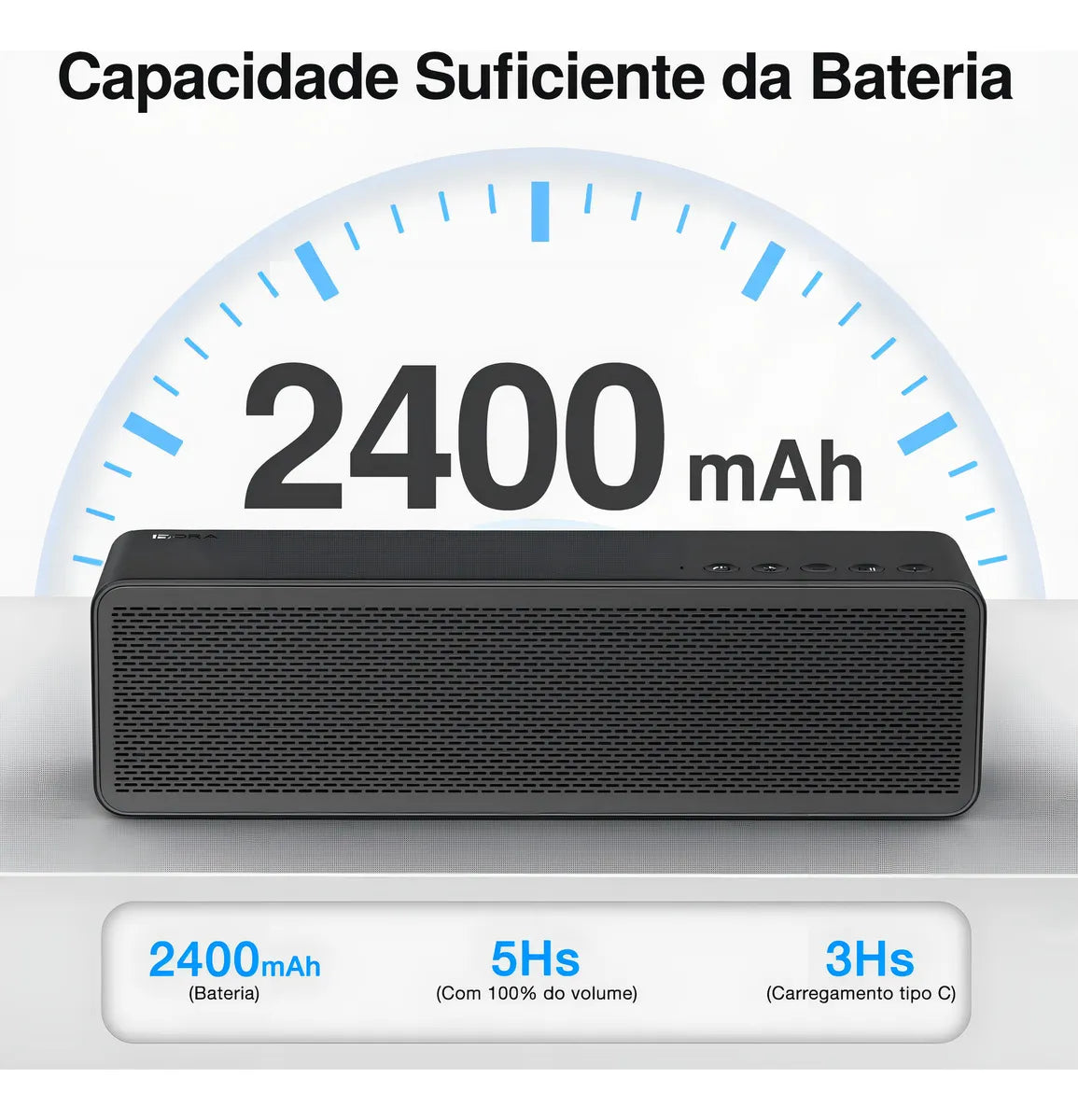 Parlante Bluetooth 1HORA 20w Bocina con Bajos Profundos, Altavoz Inalámbrico con Tubo Guía DSP USB TF AUX Sonido Estéreo para Fiestas