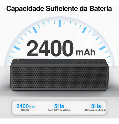 Parlante Bluetooth 1HORA 20w Bocina con Bajos Profundos, Altavoz Inalámbrico con Tubo Guía DSP USB TF AUX Sonido Estéreo para Fiestas