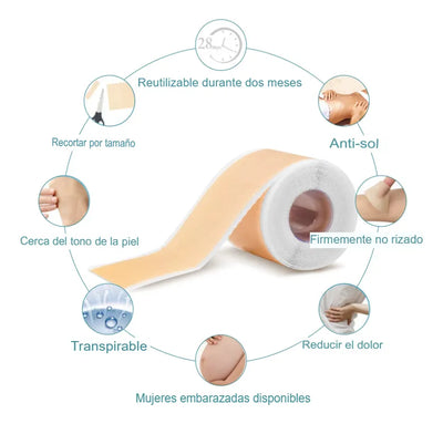 Parche cinta Silicona Eliminación de Cicatrices Adhesivo