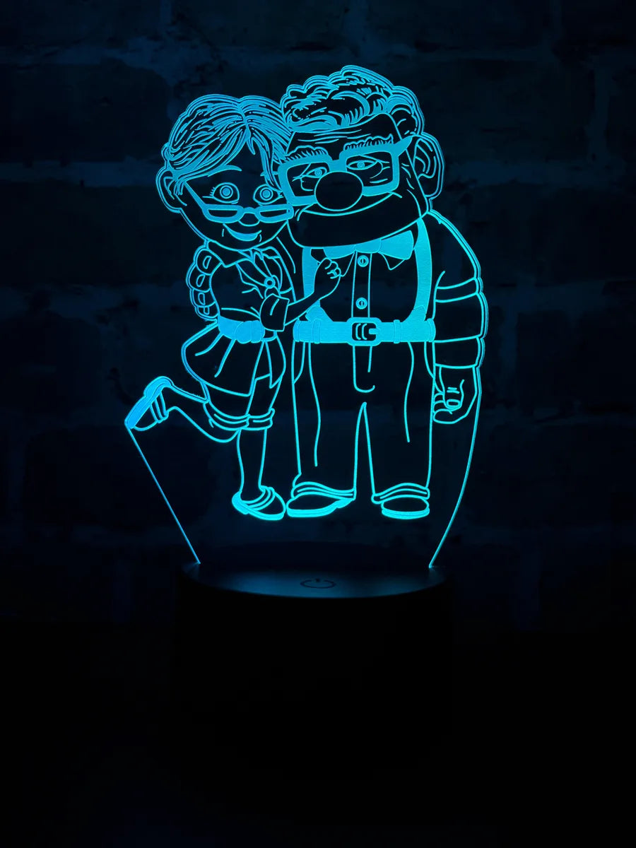 Lámpara De Noche Led Up Carl Y Ellie Decoración Regalo Negro