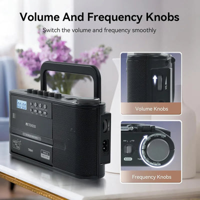 Radio Am Fm Onda Corta Sonido Sintonia Fina Blue Usb Sd Mp3 Negro