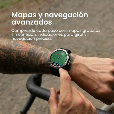 Reloj Amazfit T-rex 3 Onyx con caja de ónix de 48,5 mm y pulsera de ónix