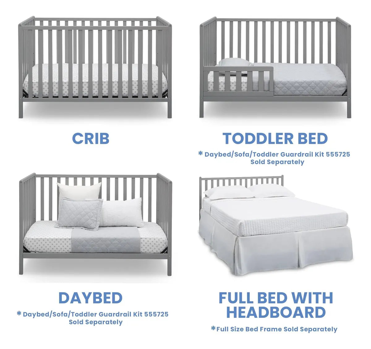 Cuna Convertible 4 En 1 Delta Children - Seguridad