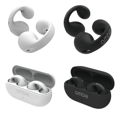 Auriculares inalámbricos Bluetooth Ambie Sound Earcuffs, color negro
