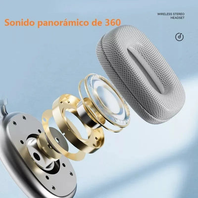 Audifonos Diadema Inalambricos Bluetooth Com Mic Ajustables JE1001 P9 color Negro