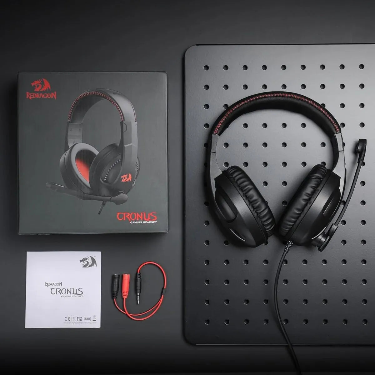 Diadema Gamer Redragon H211-rgb Cronus Micrófono Plug 3.5mm Negro