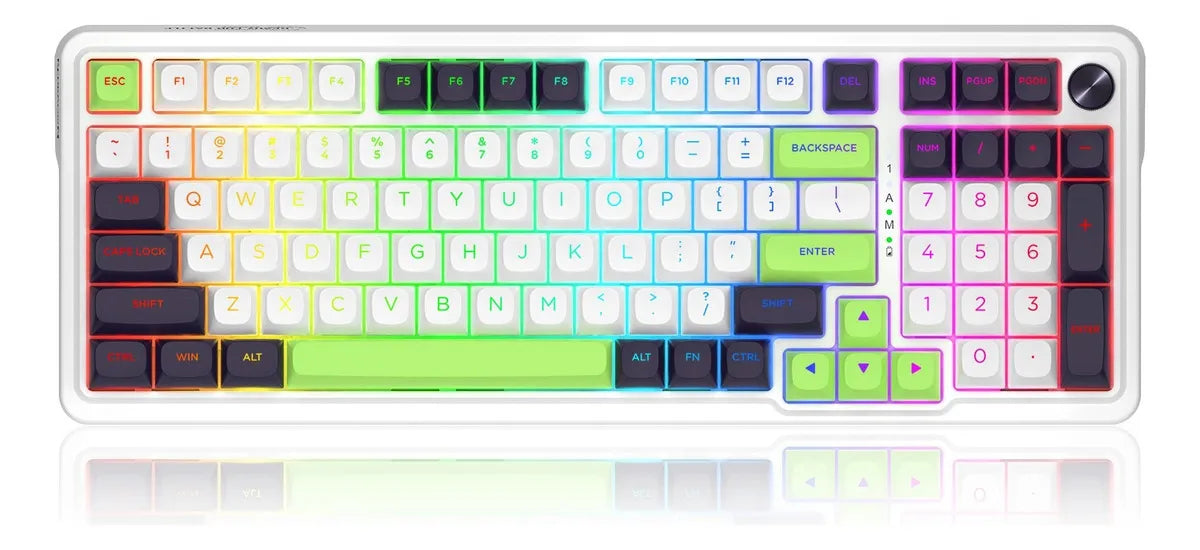 Teclado Redragon Eisa K686wgb-rgb-max Wireless Ingles Verde