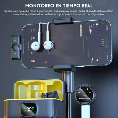 Micrófono Inalámbrico De Solapa Profesional Clip Magnético Para Celular Puerto Usb Tipo C Y Adaptador Para iPhone Lightning, Filtros Antipop, Usb Computadora, Reducción Del Ruido, Estuche De Carga