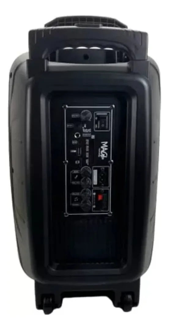Parlante 12 Pulgada Magi C/directa/recargable Base+microfono Negro