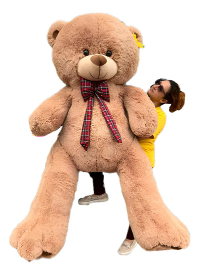 Oso Peluche Gigante 2 Metros Marrón Claro +moño +3 Globos Marrón