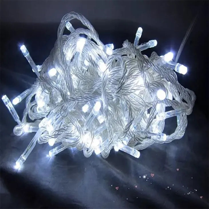 Luces Led Lineal 200 Blanca 14m Instalacion Navidad Navideña