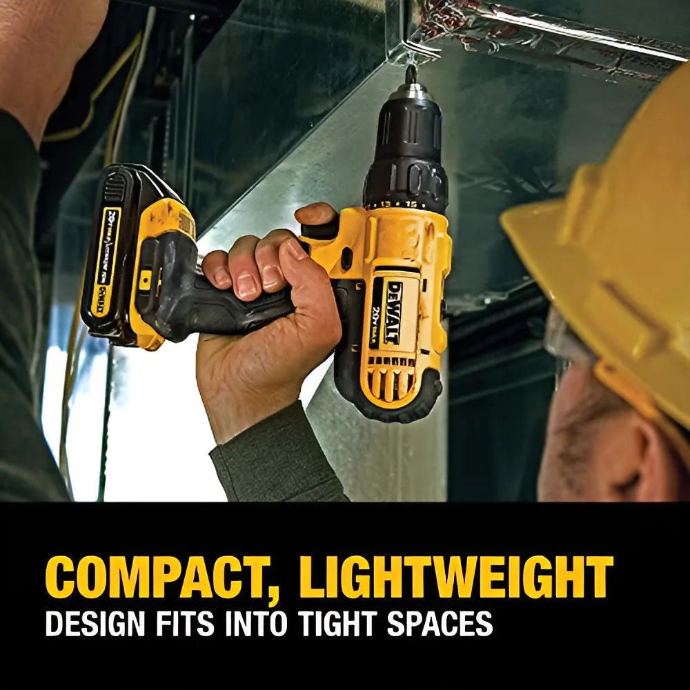 Kit De Taladro/destornillador Inalambrico Dewalt DCD771C2 de 20 V Ma