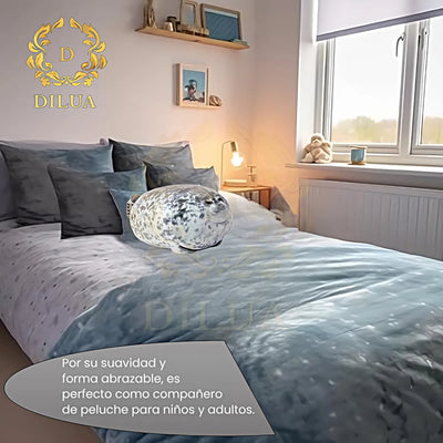 Foca Guatona Peluche Almohada Cojín Regalo Niños Adultos - Gris