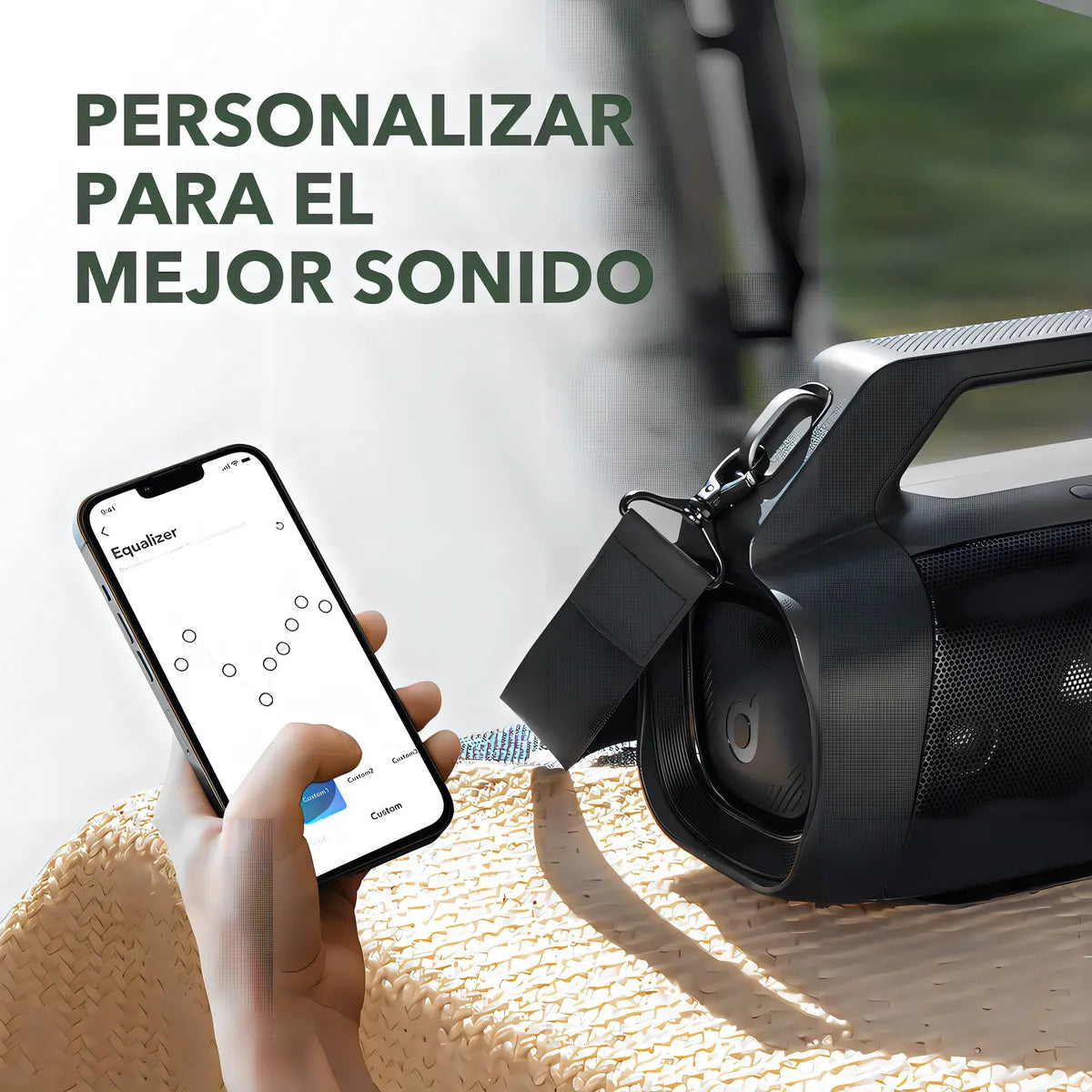 Parlante Soundcore Motion Boom Plus A3129011 A3129 portátil con bluetooth waterproof negra