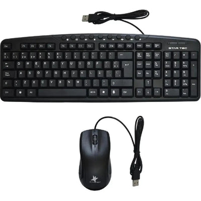 Combo Star Tec Mouse + Teclado St-cb-71 Usb Color del mouse Negro Color del teclado Negro
