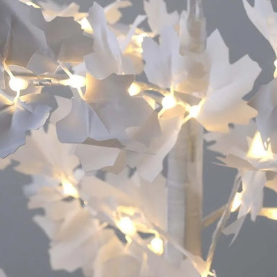Arbol Hojas Luz Decoración Bodas Color Blanco 180 Cm Navidad