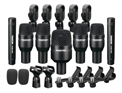 Kit de micrófono con batería Takstar Dmsd7 con funda superior, color negro
