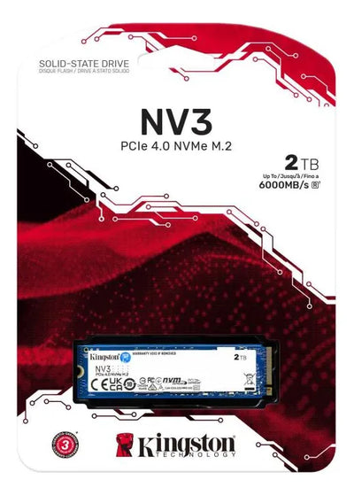 Unidad Sólida M.2 Kingston Nv3 2tb 6000/5000 Mb/s Color Blanco
