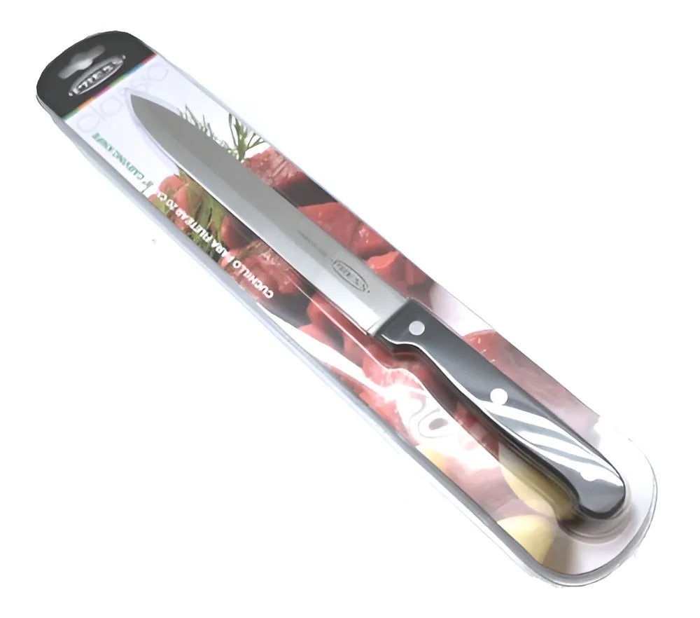 Cuchillo De Cocina Para Filetear 20 Cm Acero Inox Press Color Negro