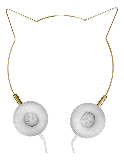 Audífonos Con Diadema En Forma De Gato Dorados | Aud-256do Color 283164