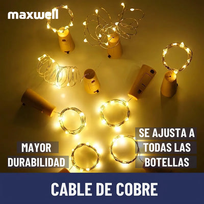 Luces Led Guirnalda Con Corcho Para Botella Hada Maxwell X10