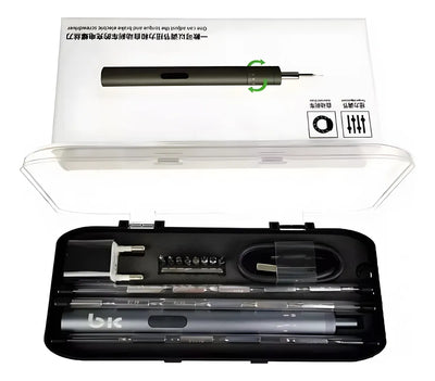 Mini Destornillador Eléctrico 27 Pzs Recargable Portátil.
