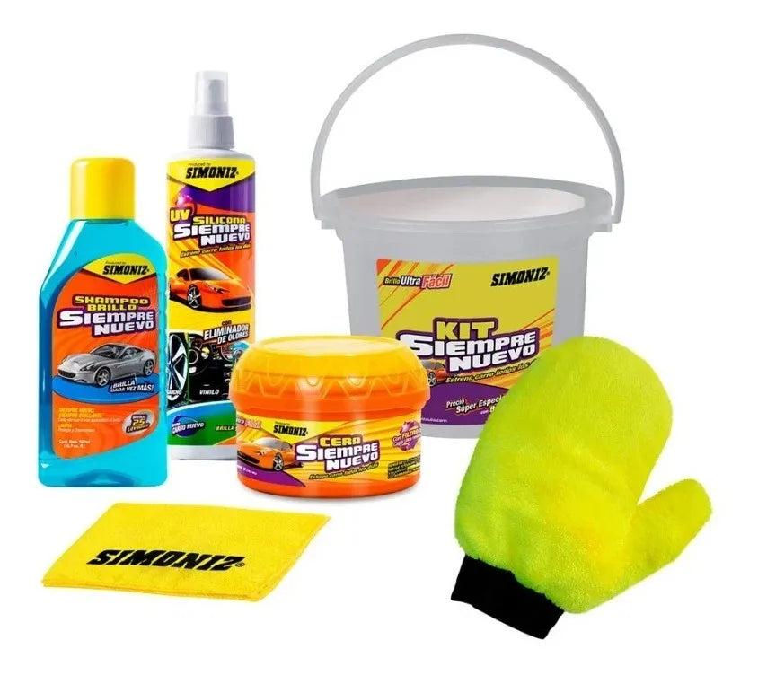 Kit Simoniz Cera Shampoo Silicona Espuma Auto Carro