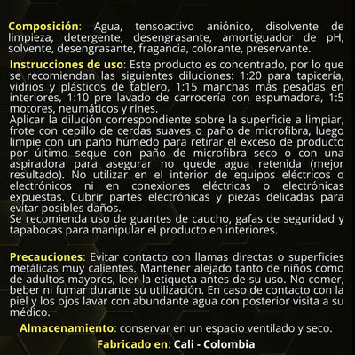 1 L De Apc X20 Para Carros + 5 Brochas + 2 Paños 30 Cm