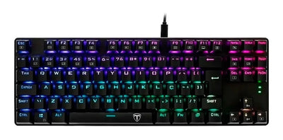Teclado T-Dagger Bora QWERTY T-Dagger Red español color negro con luz RGB