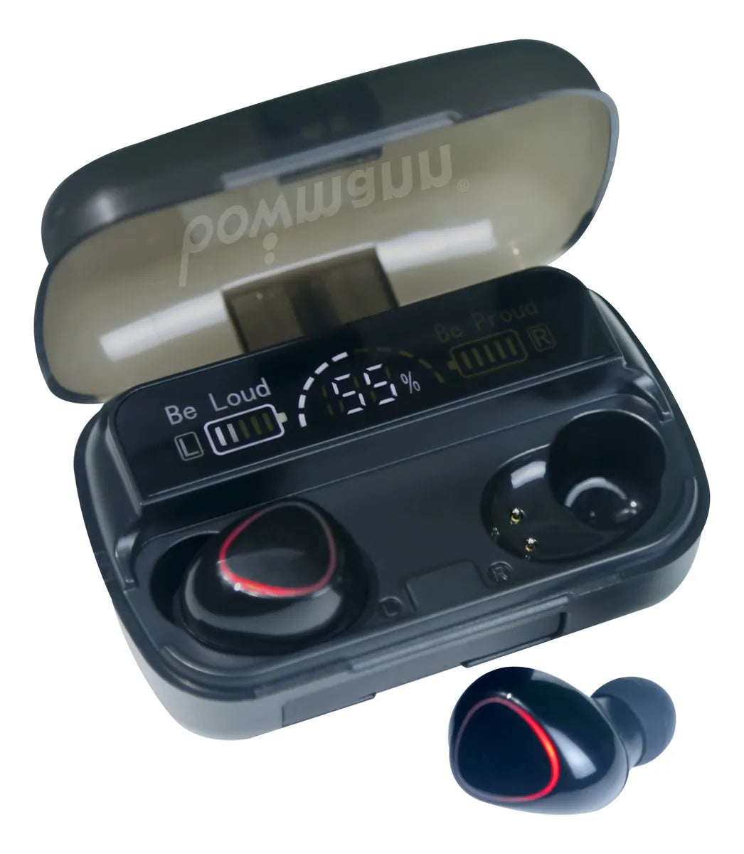 Audifonos Inalambricos Bowmann Bw-m10 Tws Powerbank Color Negro