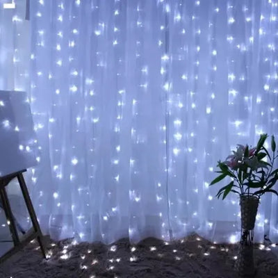 Luces De Navidad Cortina Navideña 6x3 Mtr Multicolor