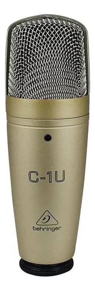 Micrófono Behringer USB CONDENSER MICROPHONE C-1U Condensador Cardioide color doradoS
