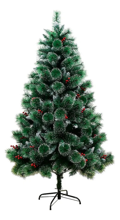 Árbol De Navidad Artificial Nevado Y Decorado Calidad 1.80 M Color Verde