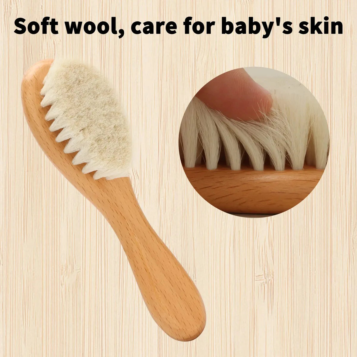 Cepillos De Madera Naturales Para Recin Nacidos.