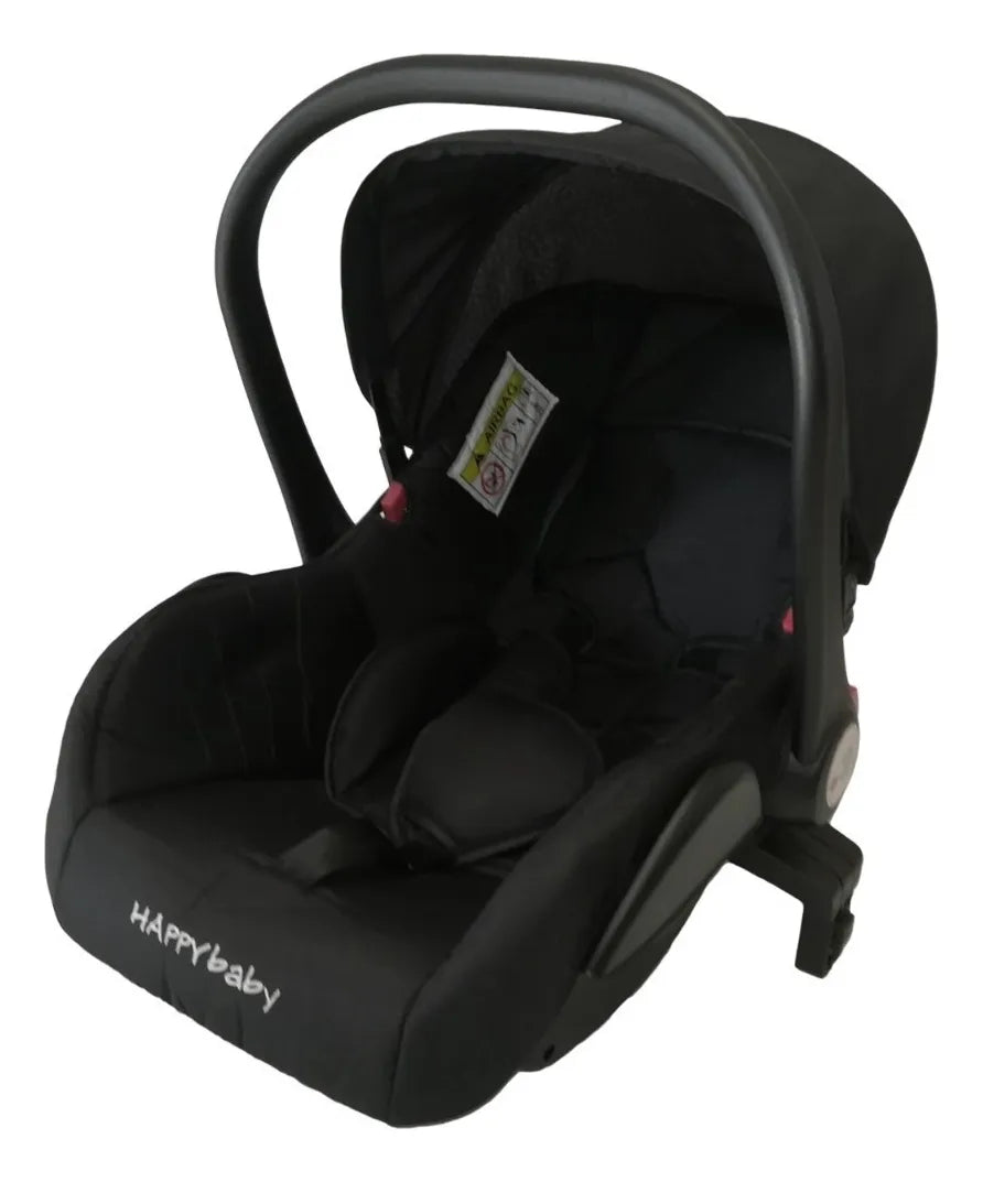 Coche de paseo Happy Baby Alizze travel system negro con chasis color dorado